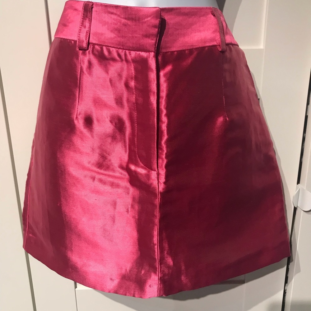 Top shop womens pink satin skirt size 6